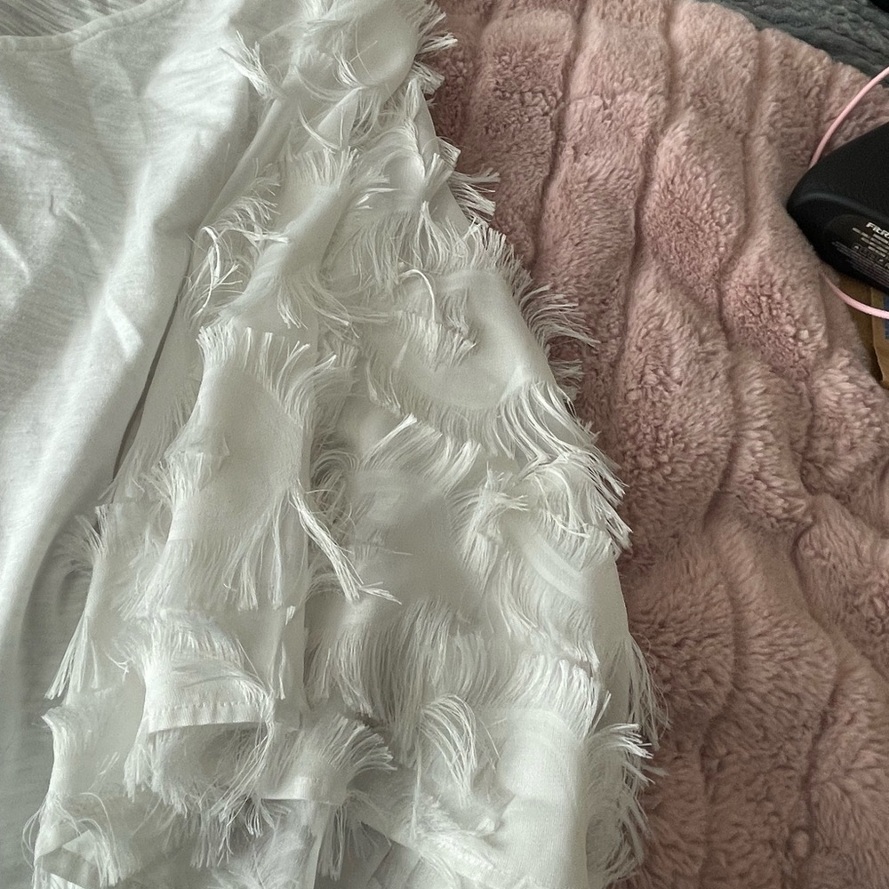 Fringed White Blouse